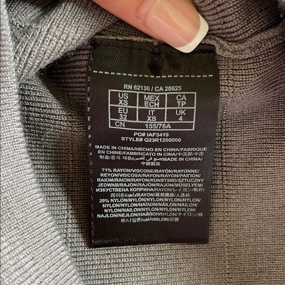 Guess Y2K gray knit bandage mini dress XS bodycon night out party Kim K style - Picture 12 of 16